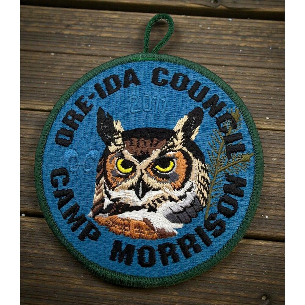 Boy Scouts Patch Camp Morrison Ore-Ida Council BSA 2011Horned Owl Embroidered